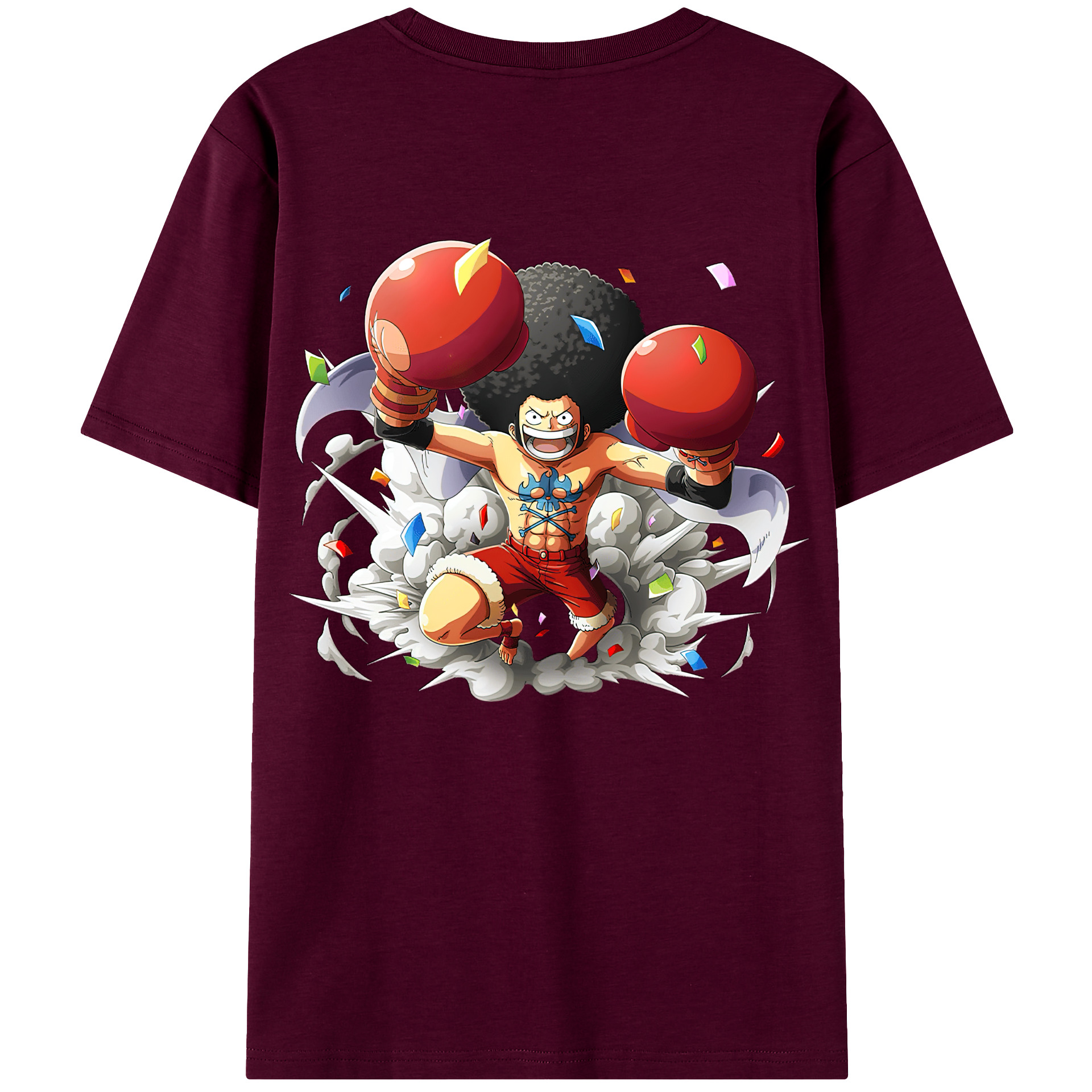 ワンピース モンキー・D・ルフィ ONE PIECE Monkey D. Luffy レディース半袖Tシャツ(バックプリント)